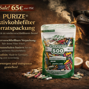 PURIZE® Aktivkohlefilter – 500er Vorratspack